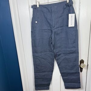 Athleta Voyager Linen Pant in granite blue  New with Tag W2158 Sz 8